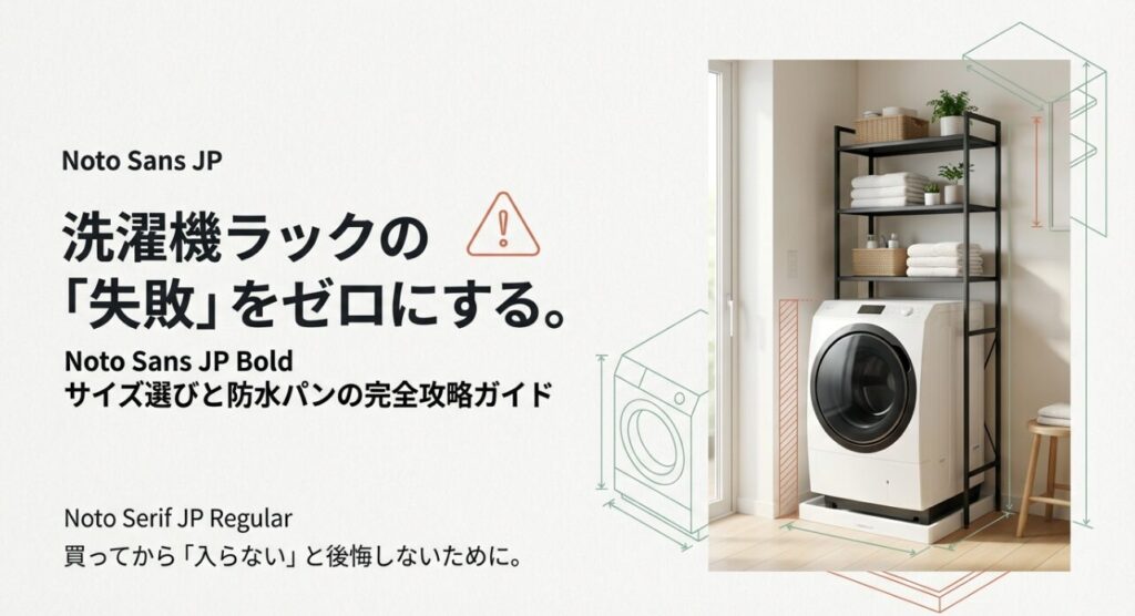 洗濯機のラックの失敗を防ぐ