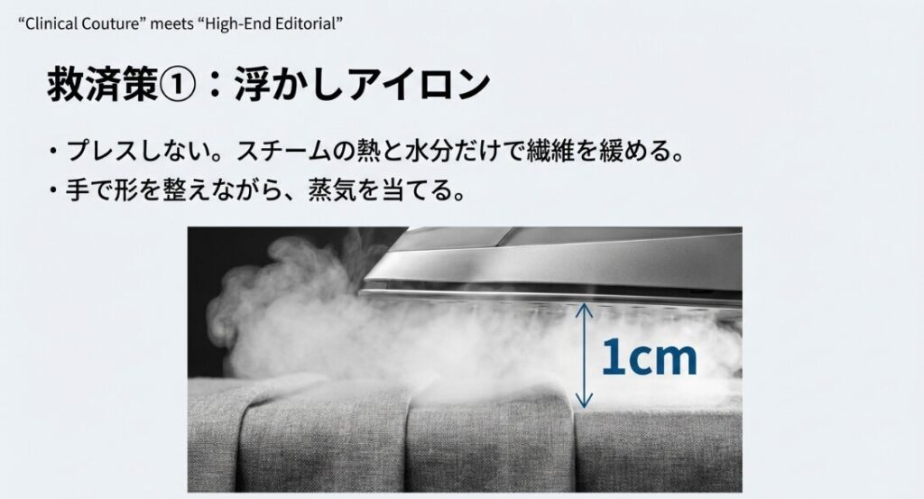 スチームアイロンでの戻し方とシワの復活手順