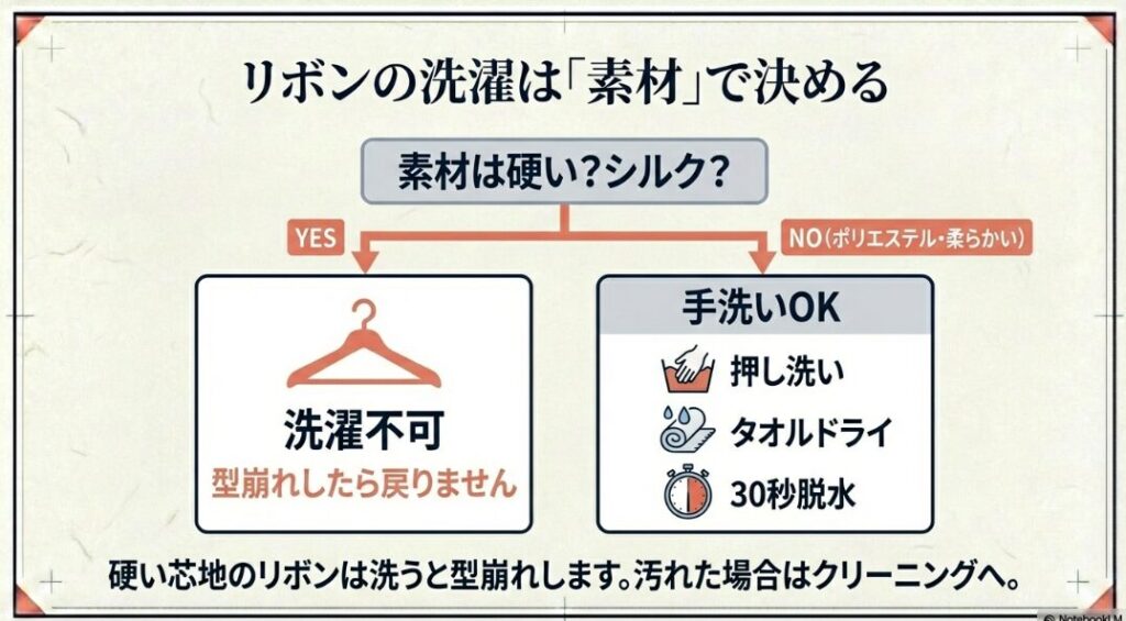 セーラー服のリボンの洗濯で失敗させない素材別の極意