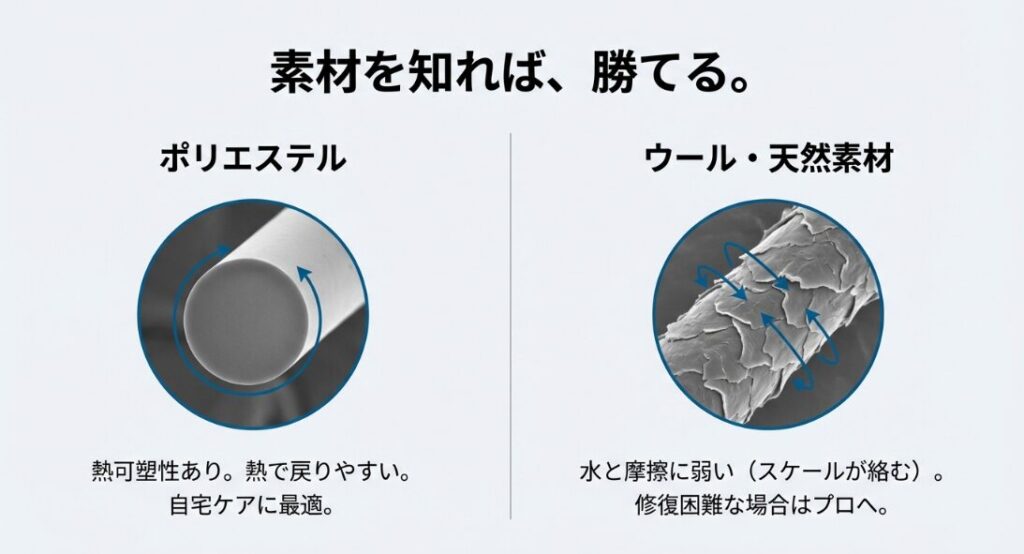 ポリエステルやレーヨン別の洗濯リスクと注意点