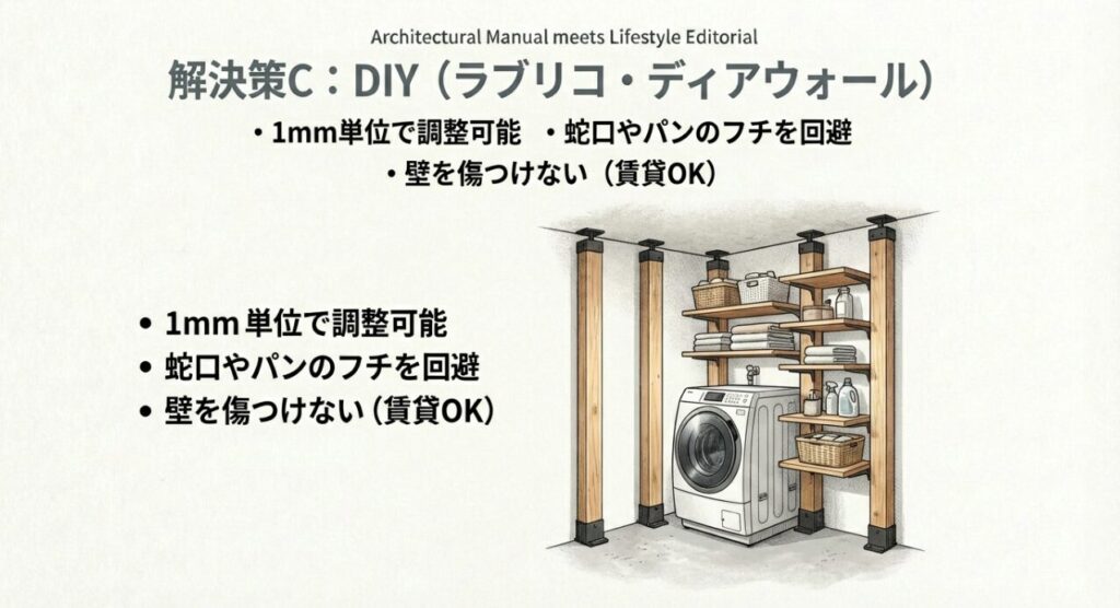 ラブリコ等のDIYで既製品ラックの失敗を回避する