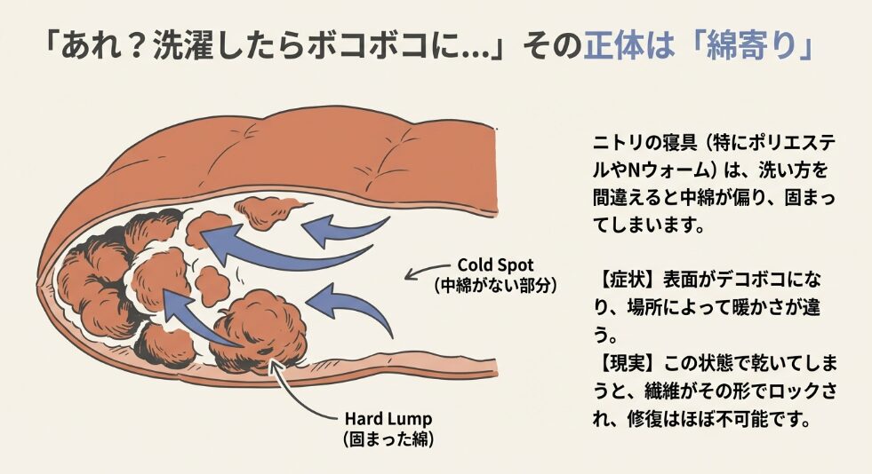 中綿の偏りや団子状態を自力で直すマッサージ術