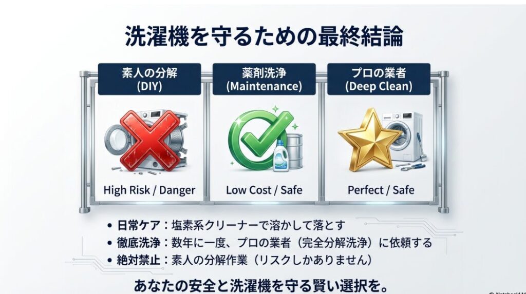 家庭用洗濯機の自主分解はおすすめできません