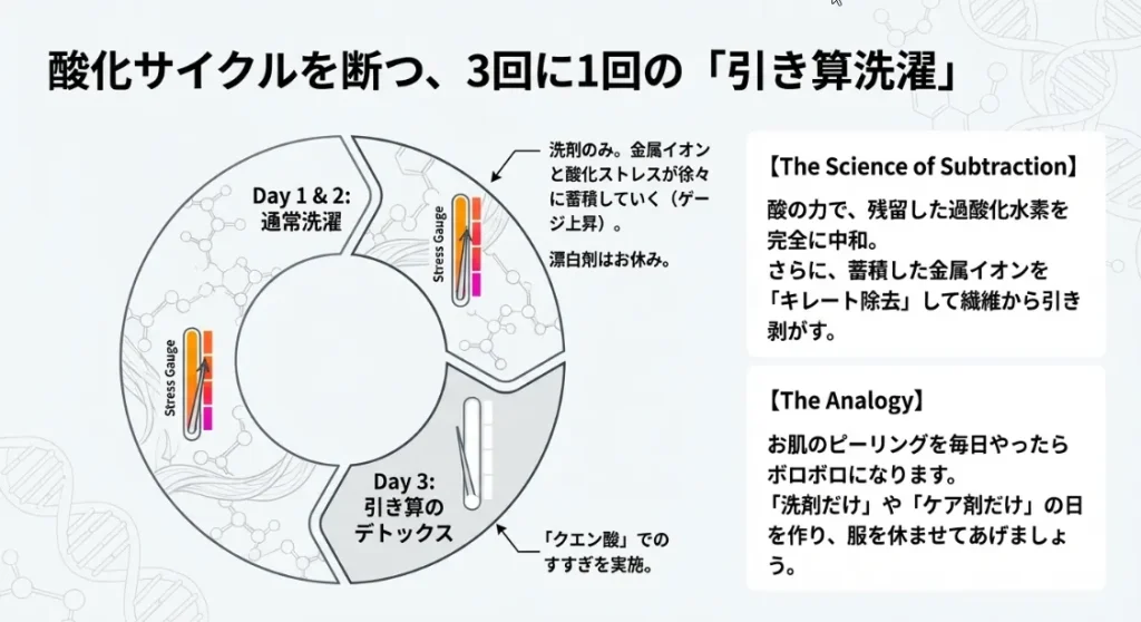 3回に1回は「引き算」を！服を長持ちさせるデトックス術