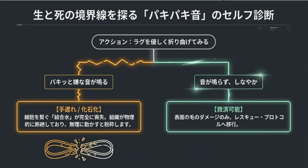 「パキパキ音」は組織が壊れた証拠！手遅れかどうかの診断基準