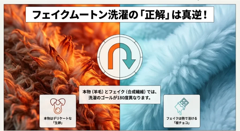 「羊の毛」と「プラスチック」は洗い方が180度違います