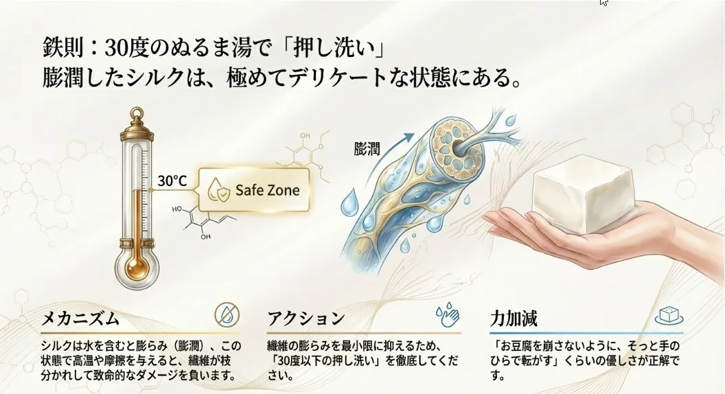 すすぎの最後にクエン酸！繊維を引き締めキシみをリセットする