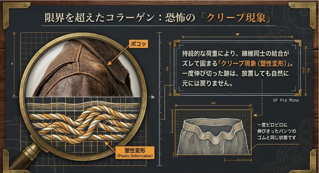 なぜ伸びる？重力で繊維が引きちぎれる「クリープ現象」