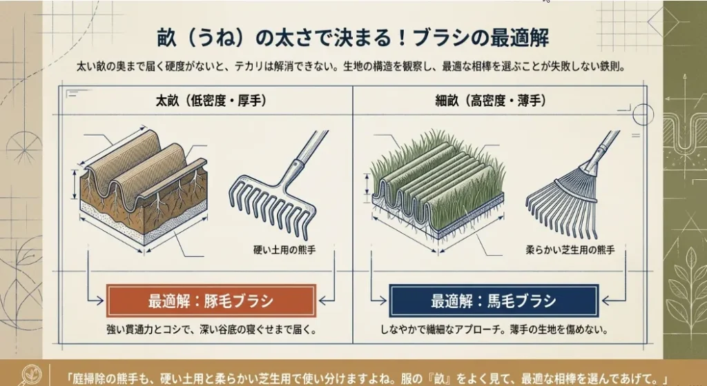 なぜ馬毛や豚毛が寝た毛を起こせるの？（理系解説：バネの力）