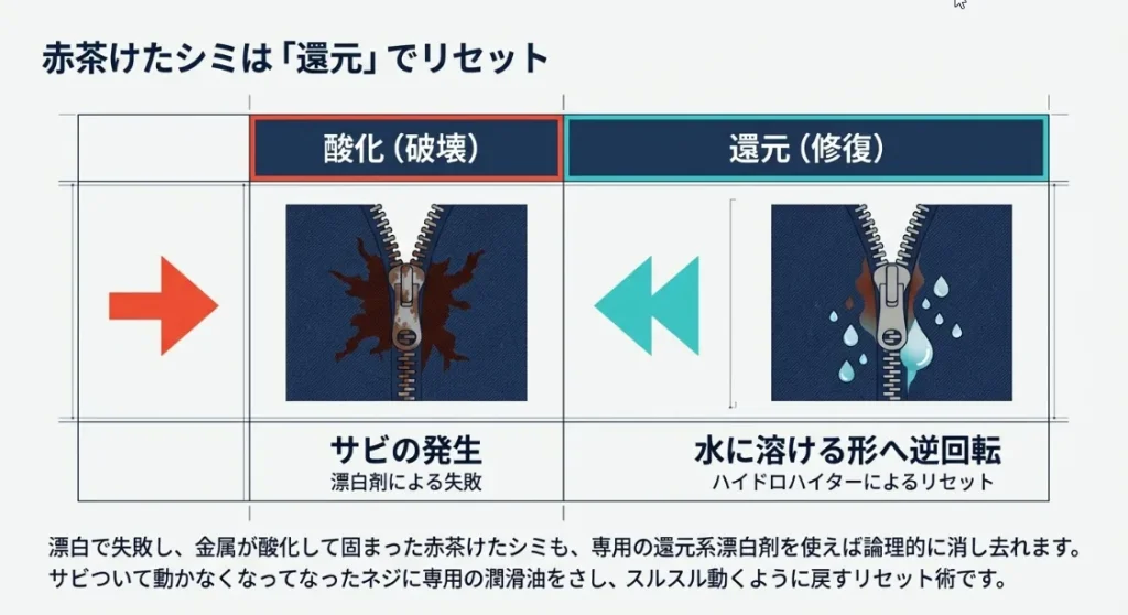 もし変色しても大丈夫！赤茶けたシミをリセットする復活術
