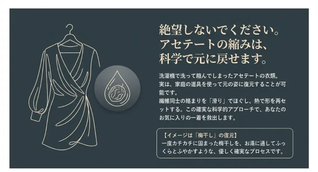 アセテートの洗濯失敗