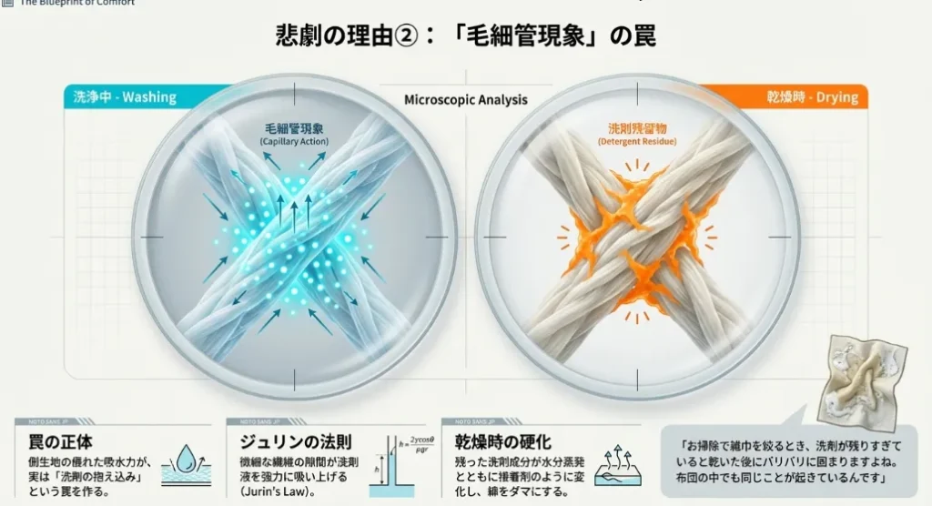キルティングの隙間と遠心力の関係