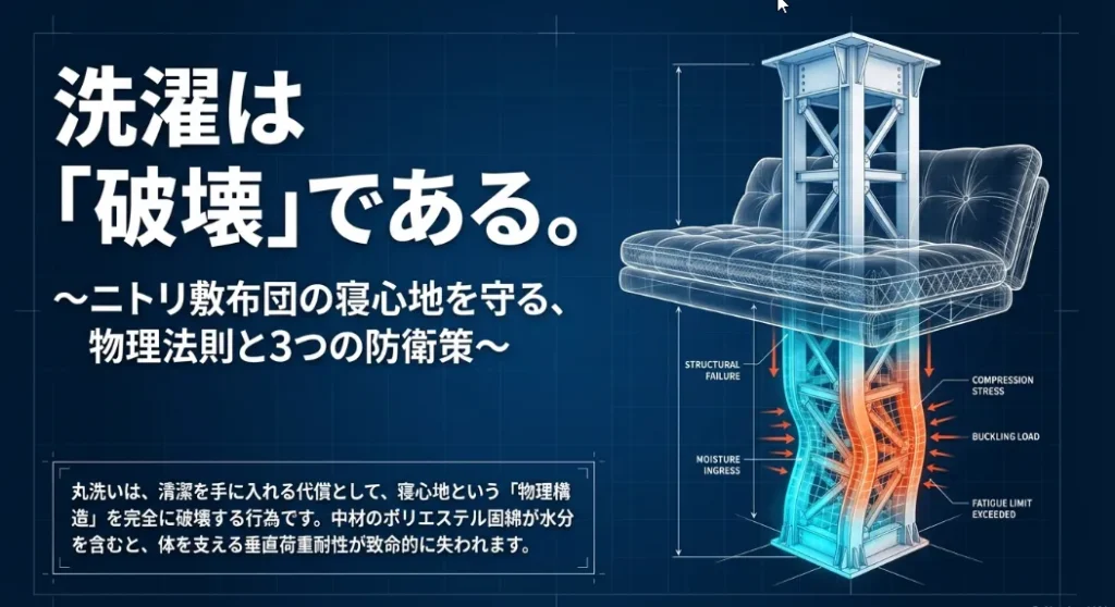ニトリの敷布団が洗濯できない理由！
