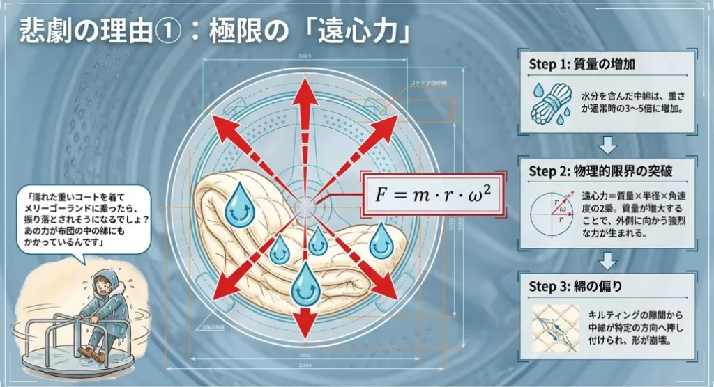 中綿の偏りを防ぐ「物理的な守り」が必須
