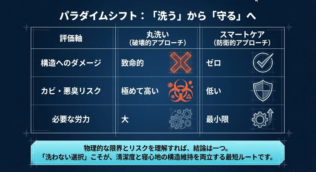 丸洗いせずに清潔を保つ！理系ママ推奨の汚さない新常識