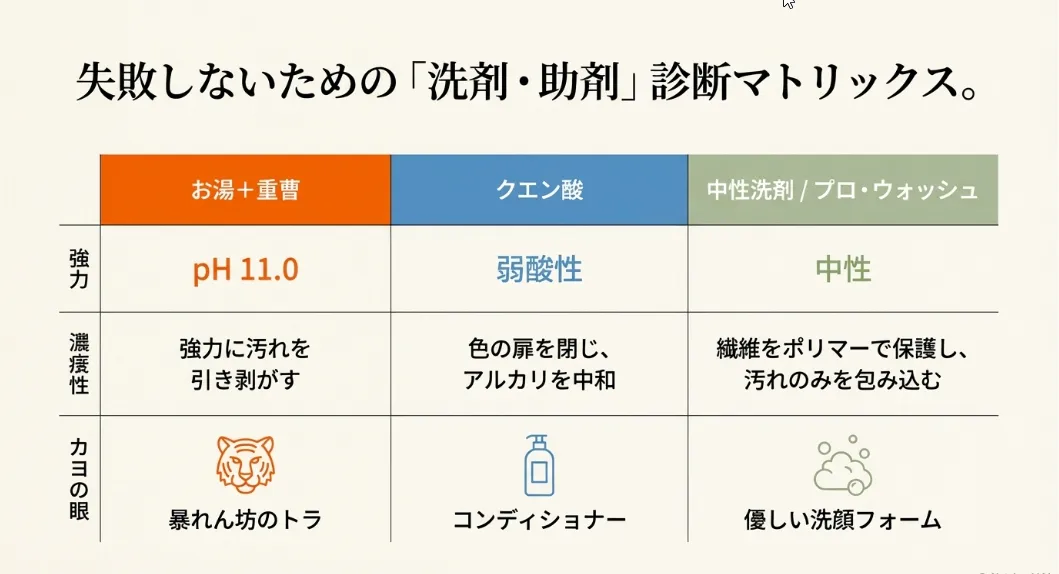 大切な服には中性洗剤！色を守りながら汚れを浮かすプロの相棒