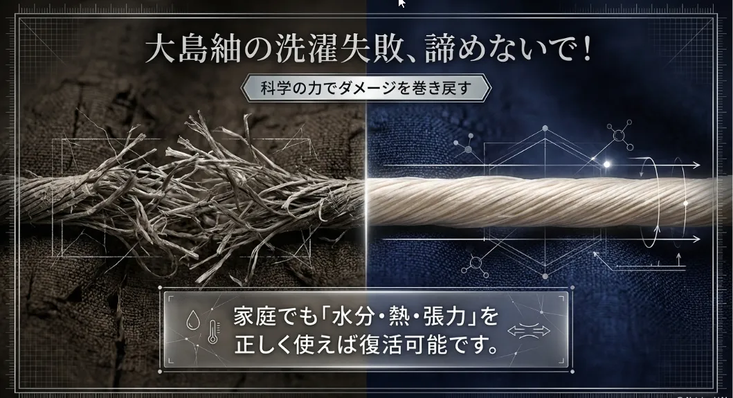 大島紬の洗濯失敗