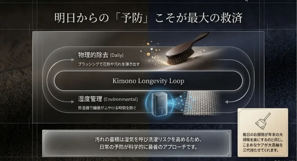 失敗を未然に防ぎ、美しさを保つための「大島紬レスキュー三種の神器」