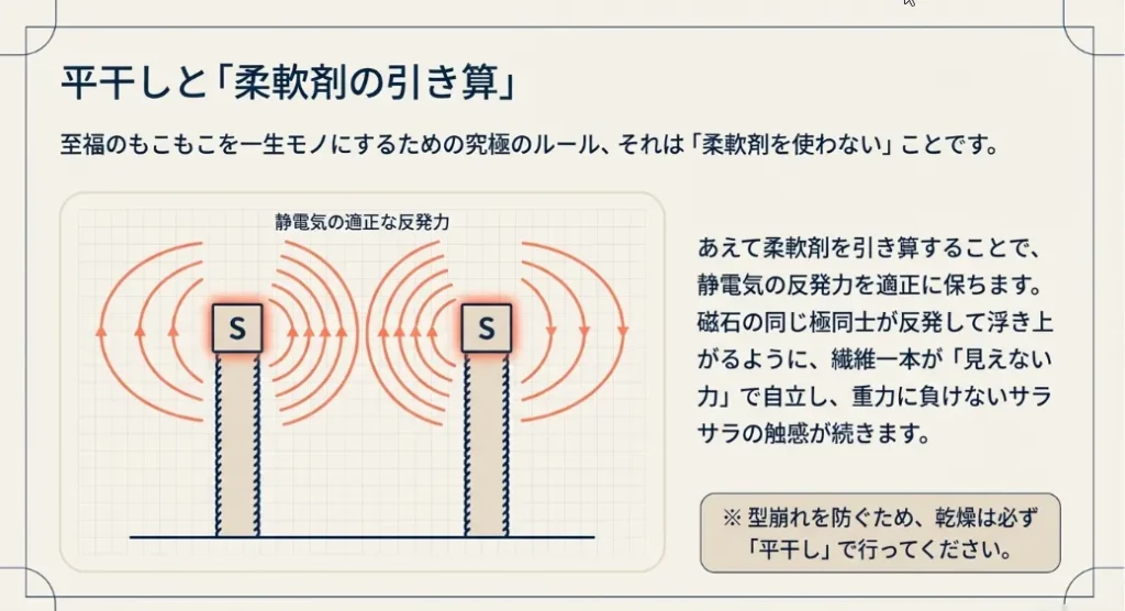 柔軟剤の使いすぎは逆効果！ベタつきを防ぐ引き算の法則