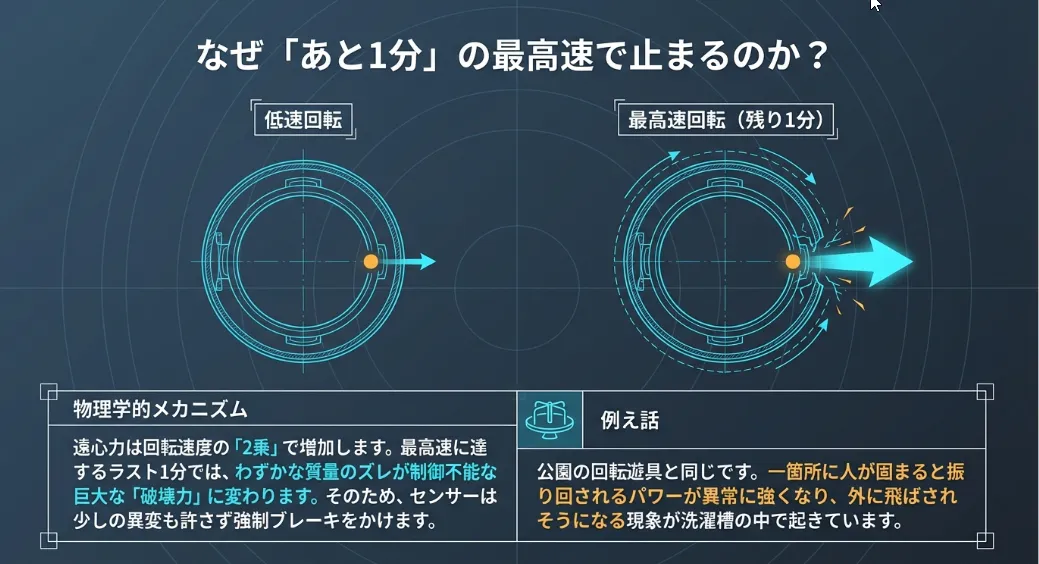 残り1分で終わらない原因は「脱水センサーの優しさ」
