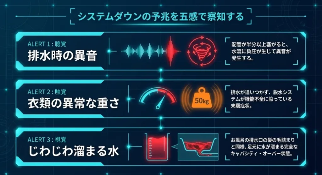 洗濯機の「悲鳴」を聞き逃さないで！詰まりかけを見抜く3つのサイン