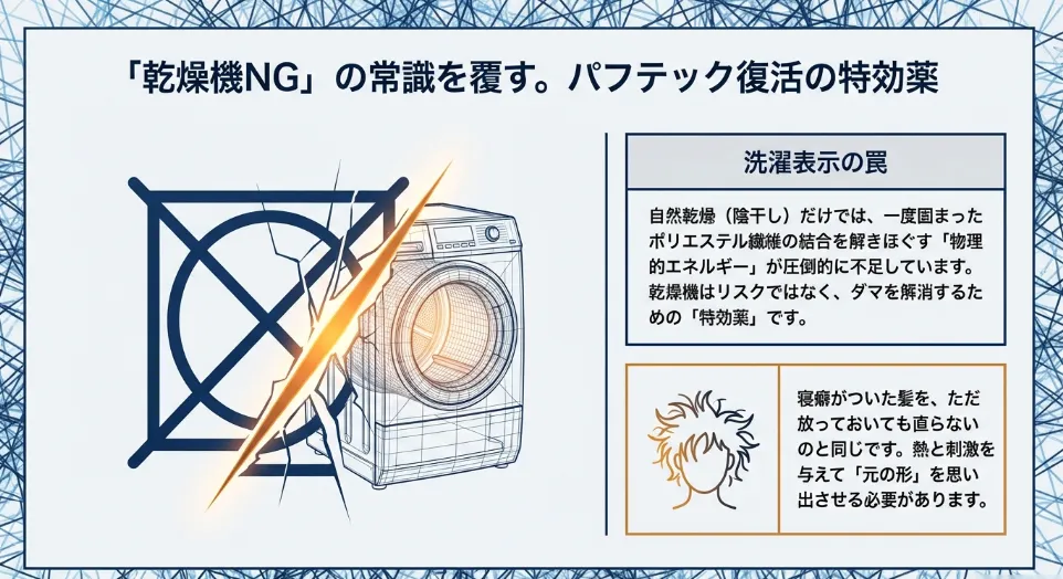 洗濯表示が「NG」でも乾燥機が特効薬になる二律背反の真実