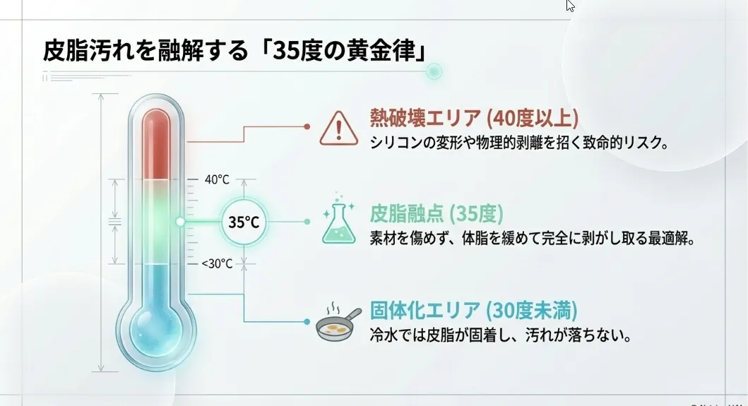 液温35度が黄金律。シリコンを傷めない熱力学アプローチ