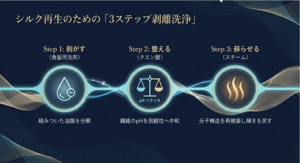 溜まった柔軟剤を脱ぎ捨てる剥離洗浄の全手順