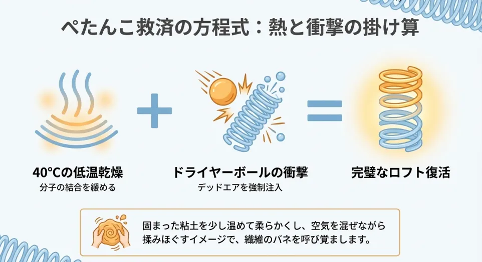 自然乾燥では限界？中綿が固まる「毛細管現象」の落とし穴