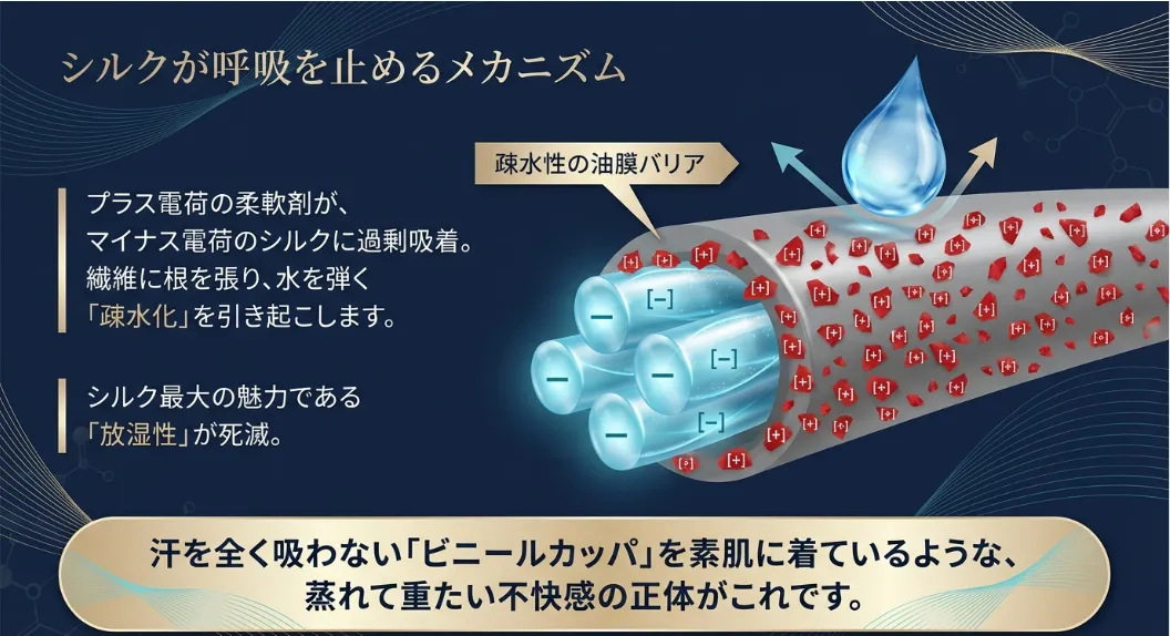 良かれと思った柔軟剤がシルクの呼吸を止める理由