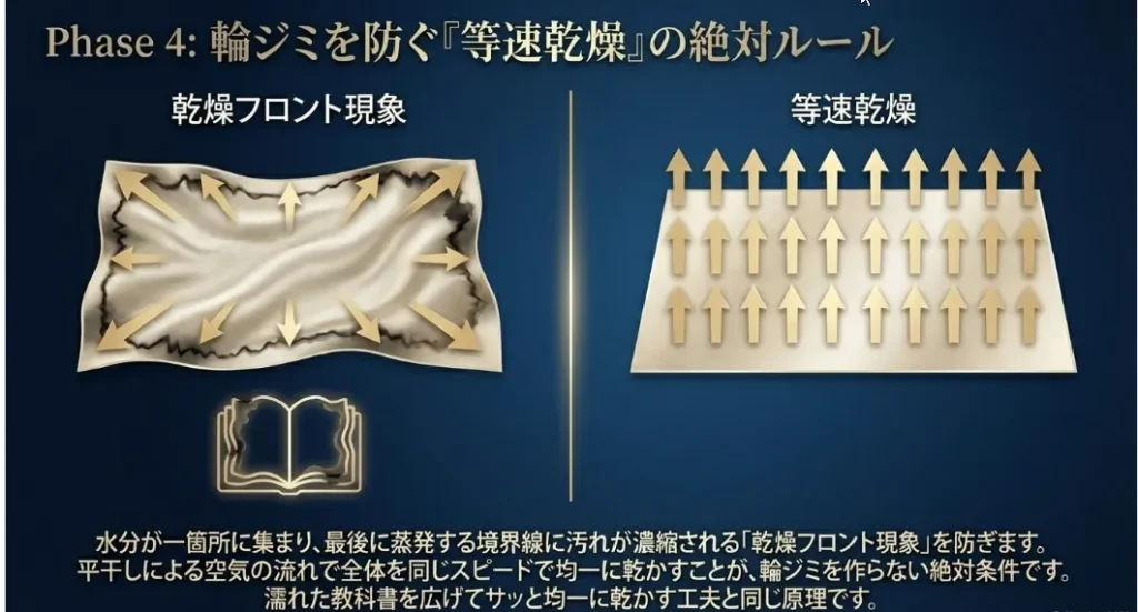 輪ジミとスレを科学で回避！乾燥工程に潜む最大の落とし穴