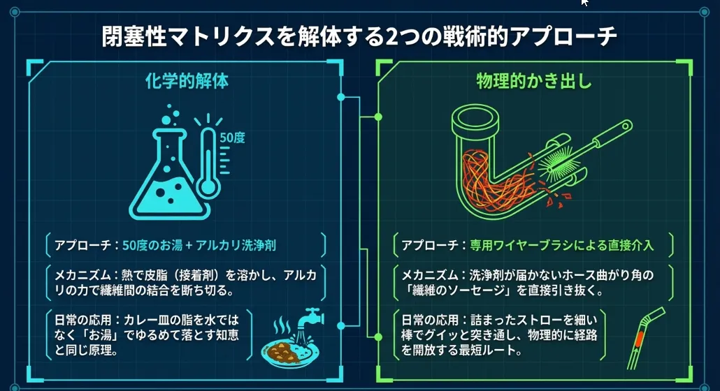 逃げたゴミを根こそぎ追い出す！お湯と洗浄剤を使ったデトックス術