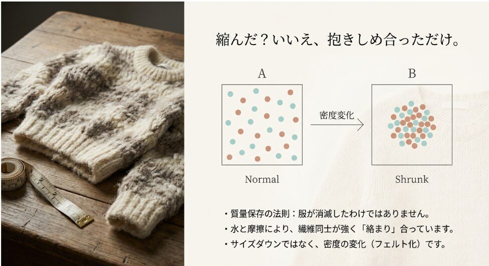 隣の繊維とガッチリ噛み合って