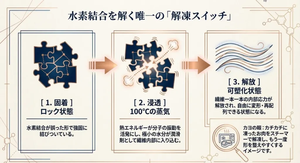 頑固な折れシワを解く「熱×水分」の科学的アプローチ